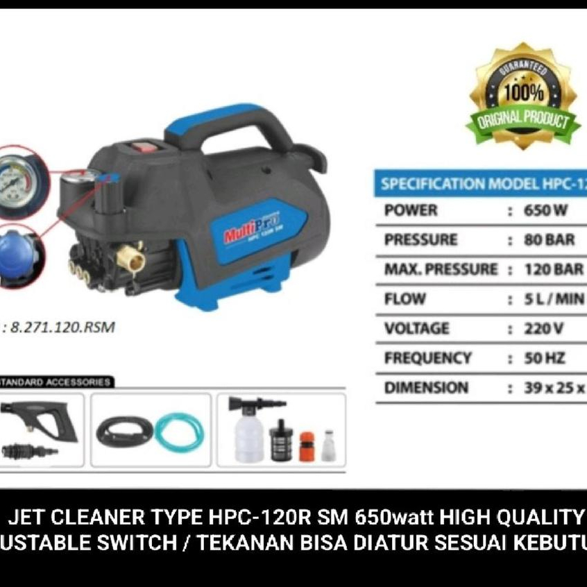 Jual Jet Cleaner Multipro HPC-120R SM High Pressure Cleaner Dengan ...