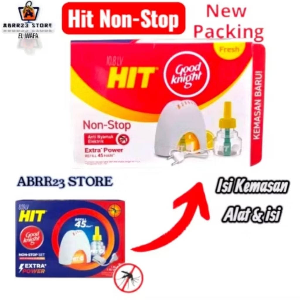 Jual Hit Kabel Obat Nyamuk Elektrik Nonstop 45malam Set Alat Dan Refill ...