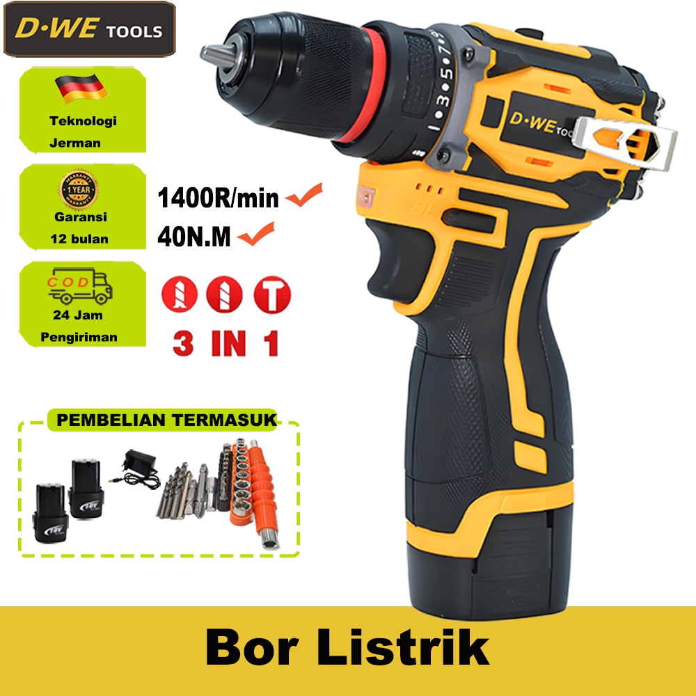 Jual 18V/21V Mesin Bor Cordless/Bor Baterai/ Bor Listrik/Beton Besi ...