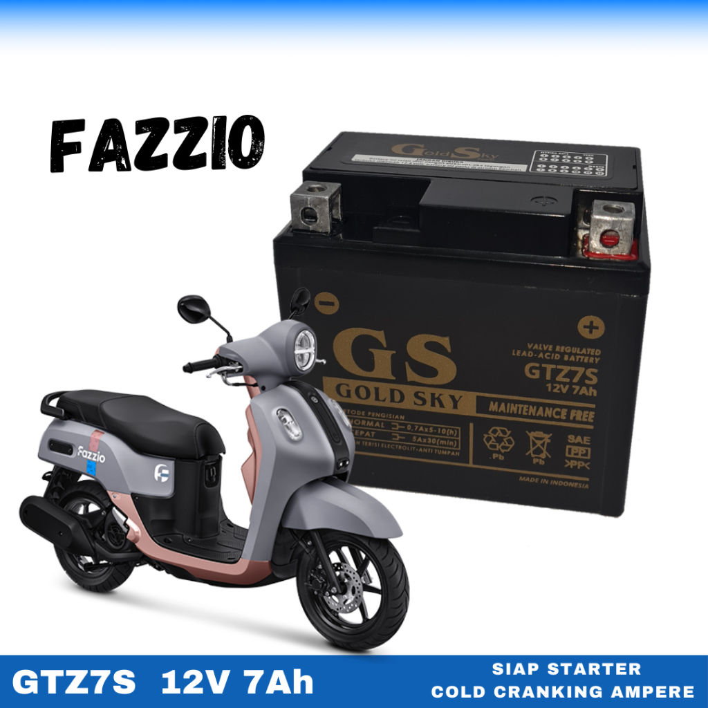  Jual AKI KERING MOTOR FAZZIO FREEGO FINO GRANDE FILANO GTZ7S GTZ6V Illustration 
