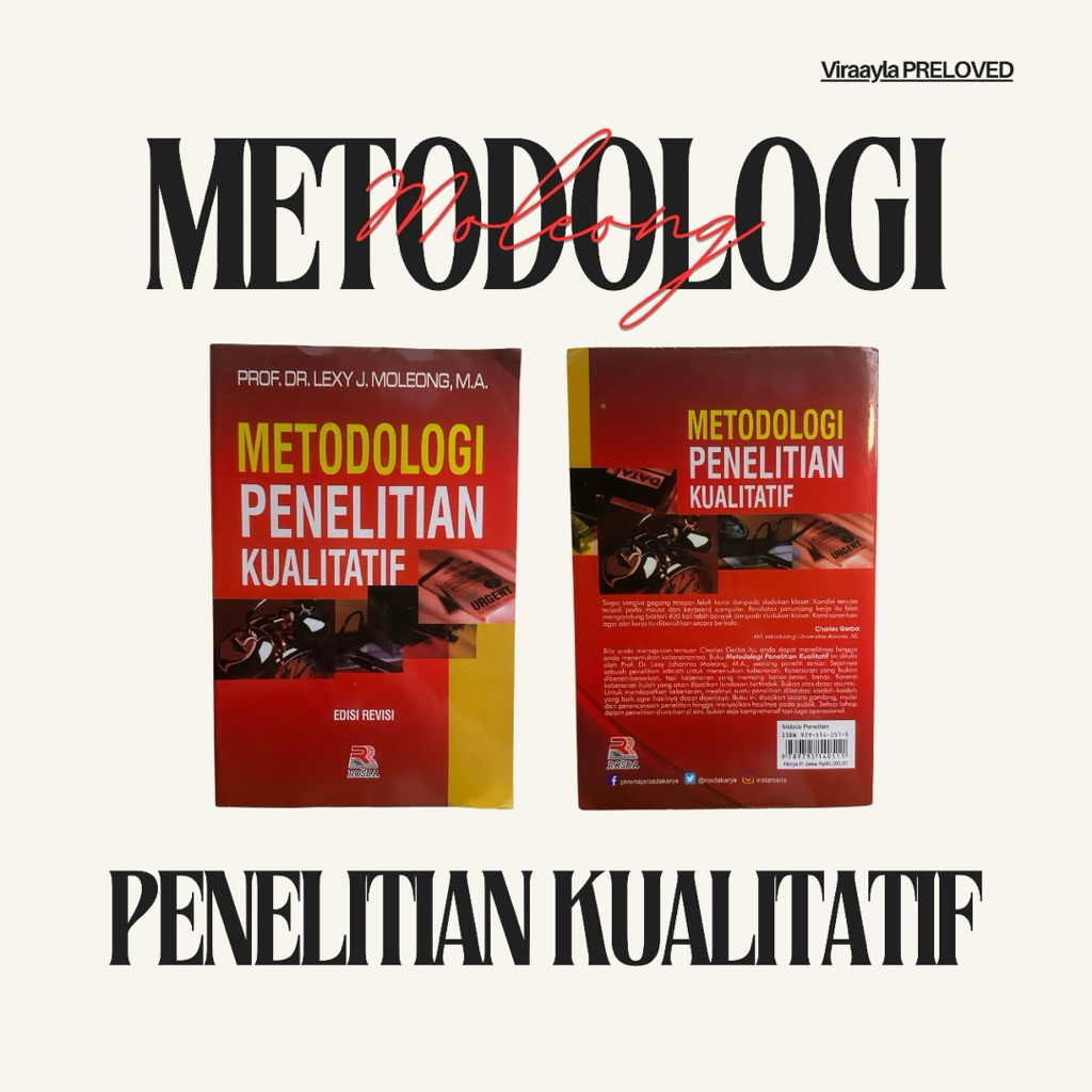 Jual Buku Metodologi Penelitian Kualitatif Lexy J. Moleong | Shopee ...