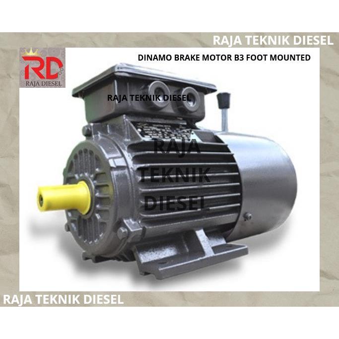Jual Dinamo Brake Motor B3 3 HP 2,2 KW 4 POLE 3 PHASE Full Tembaga ...