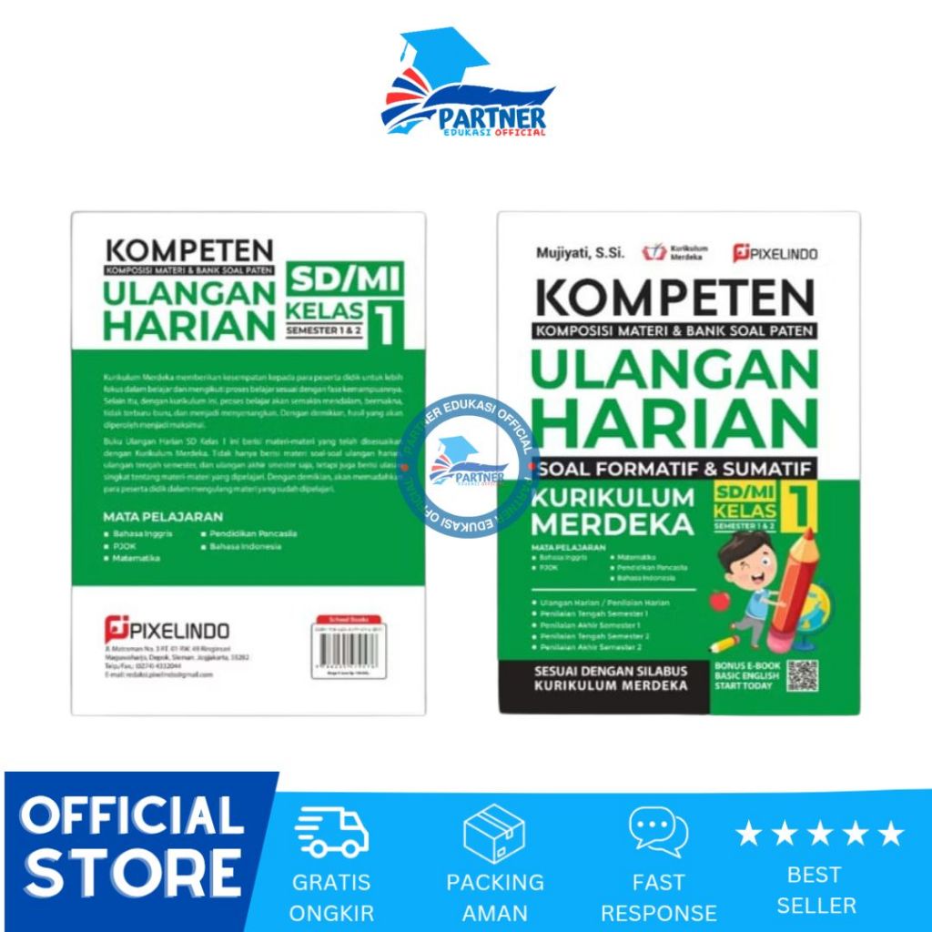 Jual Buku Kompeten Ulangan Harian Kurikulum Merdeka SD/MI Kelas 1 ...