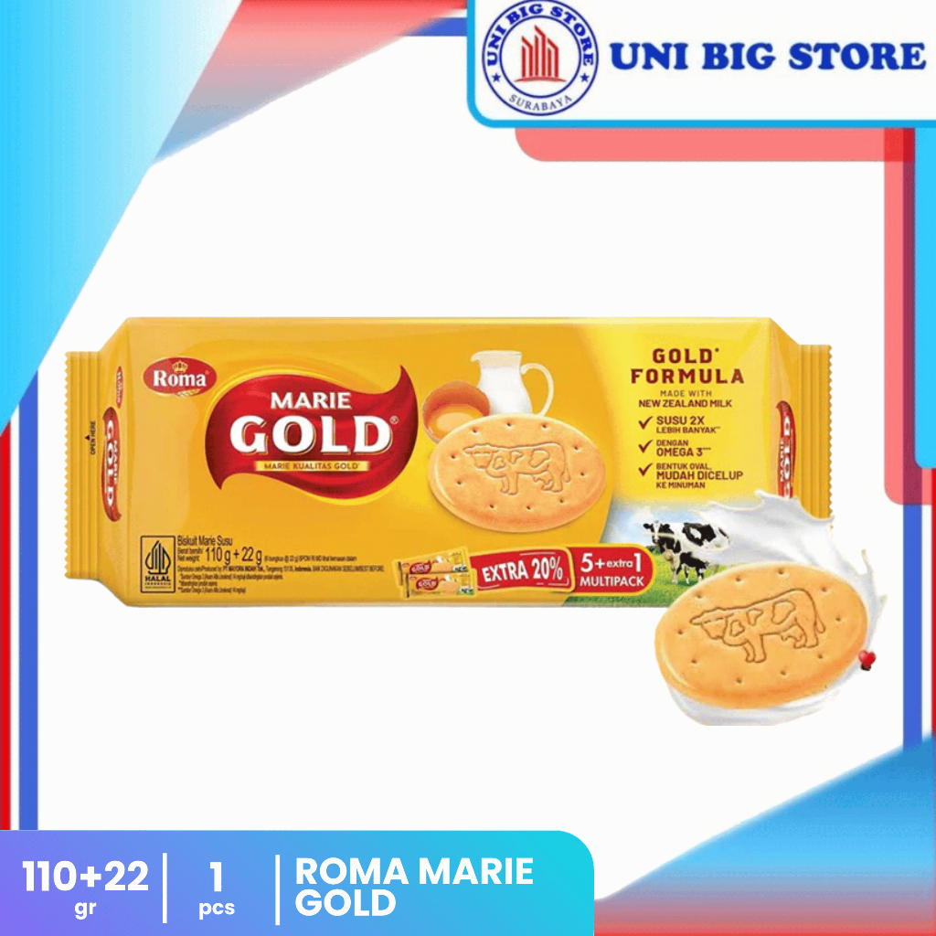 Jual Roma Marie Gold 110 gr + 22 gr Biskuit Marie Susu | Shopee Indonesia
