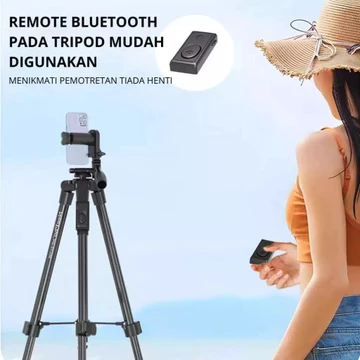 Tripod Profesional NP 3180S Wireless Bluetooth Tripod Selfie Stand Phone Holder Kokoh