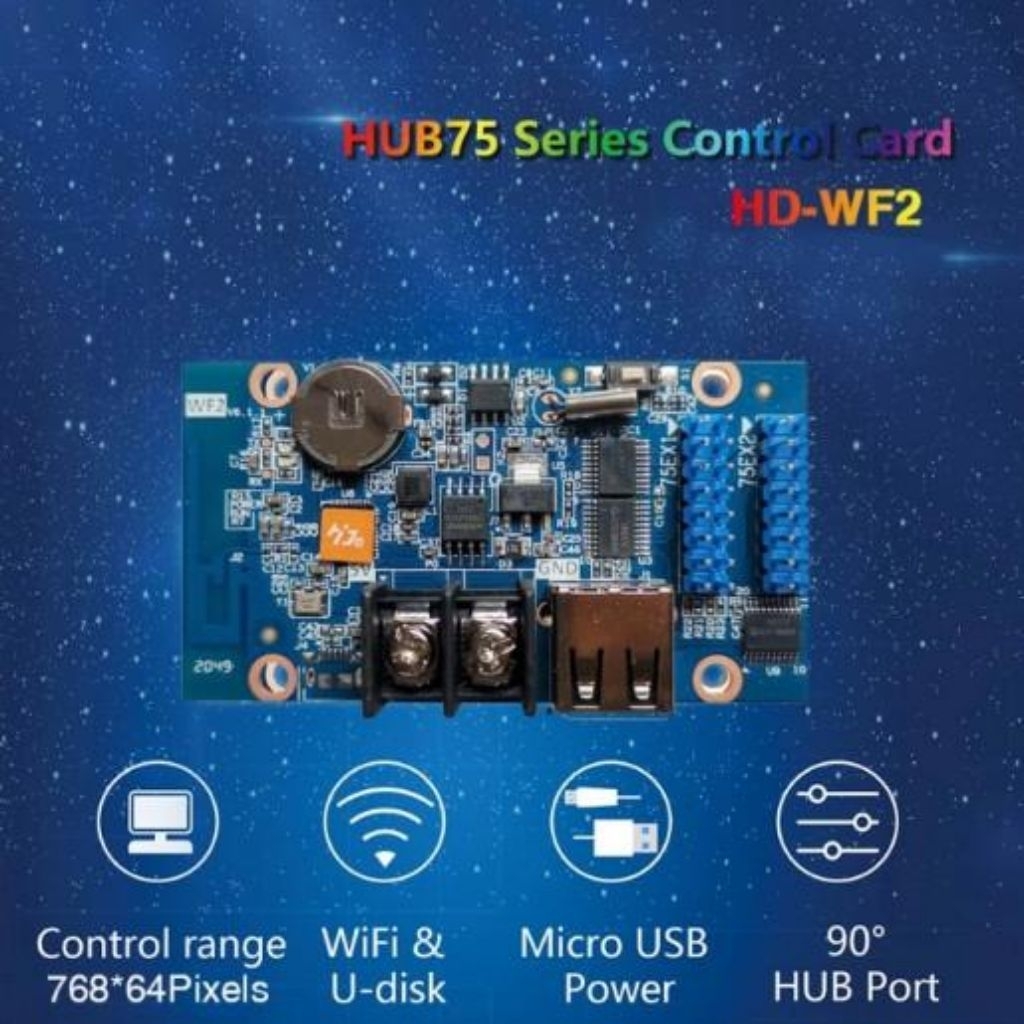 Jual HD-WF2 Controller LED Huidu Wifi RGB Full Color Hd bukan wf1 HDWF2 ...
