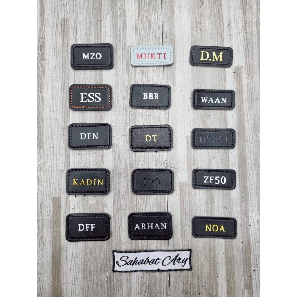 Jual Embos Initial Patch Nametag Leather , Baca Deskripsi | Shopee ...
