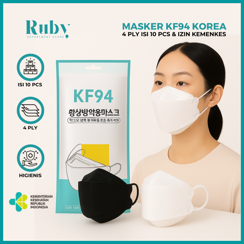 Jual Masker KF94 Isi 10 Pcs Warna Model Evo Convex Masker 4D Impor ...