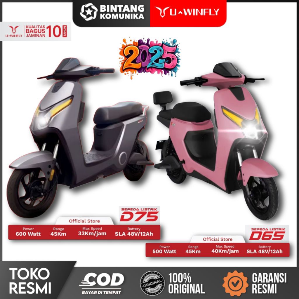 Jual READY STOCK !!! Sepeda Listrik Uwinfly D65 500watt / D75 600watt ...