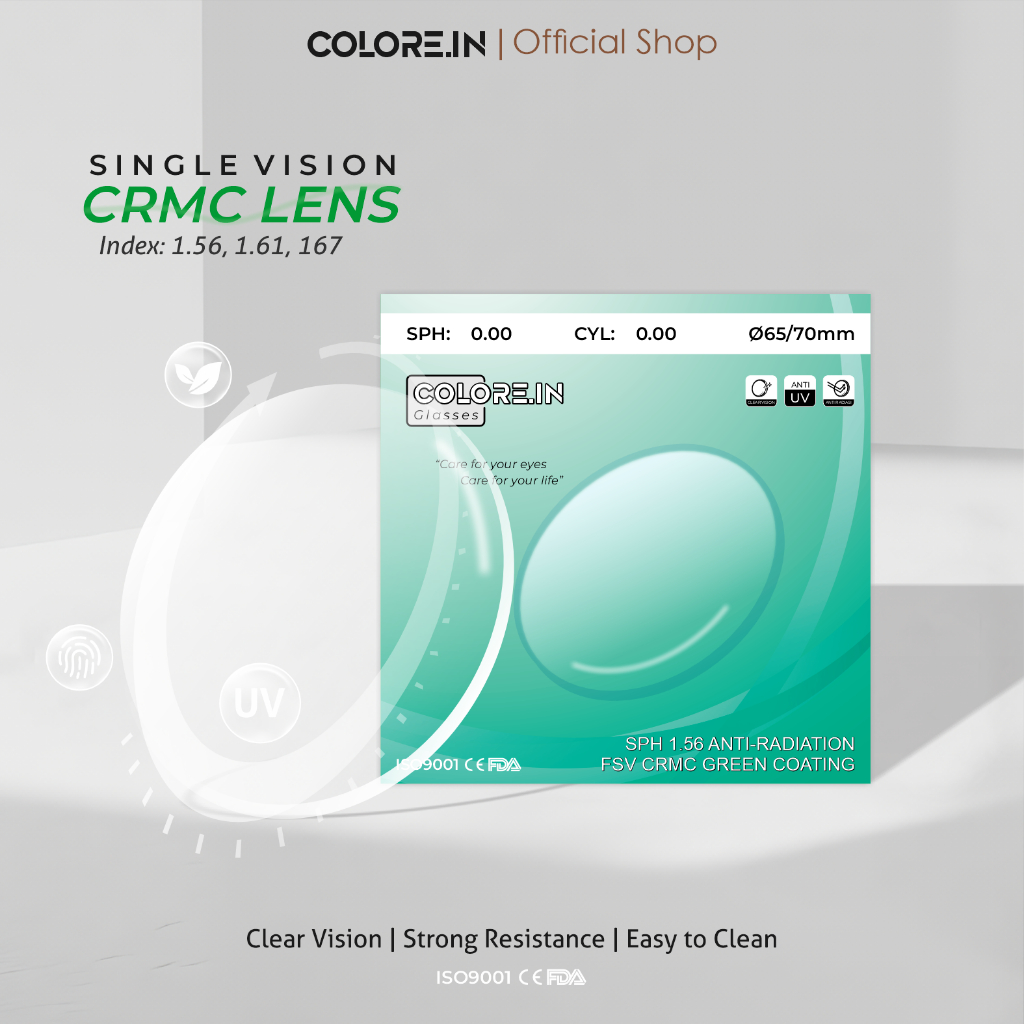 Jual Colore.in Lensa Anti Radiasi Minus/Cylinder/Plus/ CRMC Hi Index 1. ...