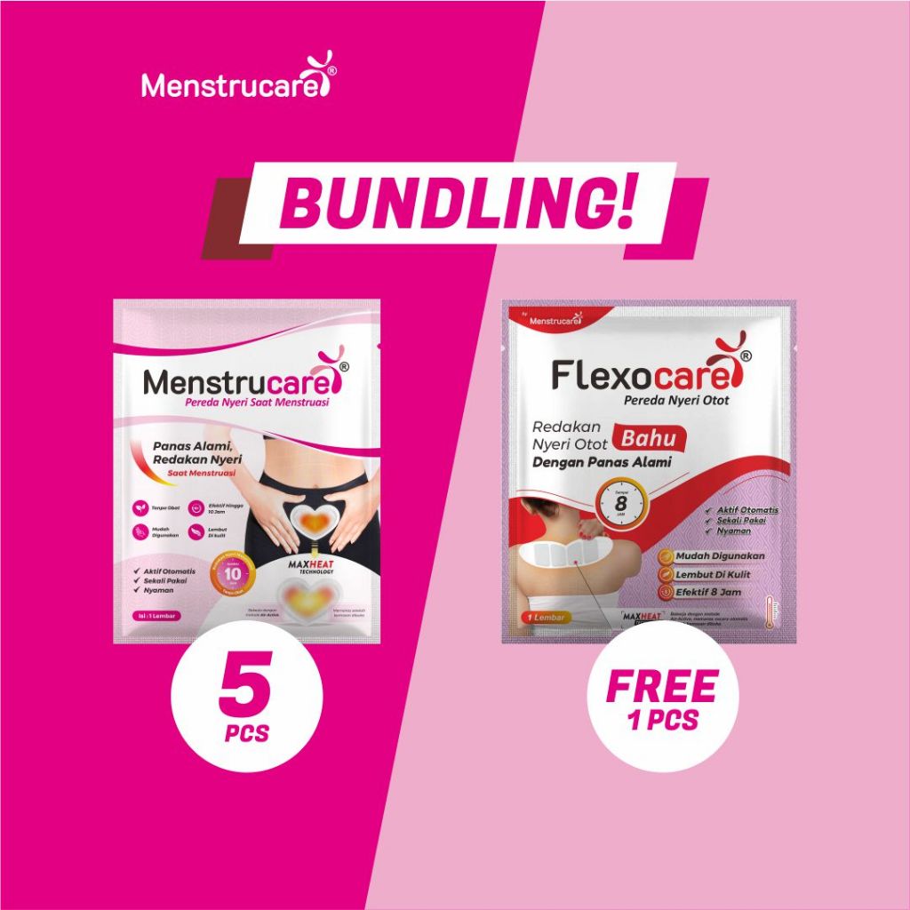 Jual Menstrucare Heatpack 5 pcs + Free 1 pcs Flexocare Bahu Terapi ...