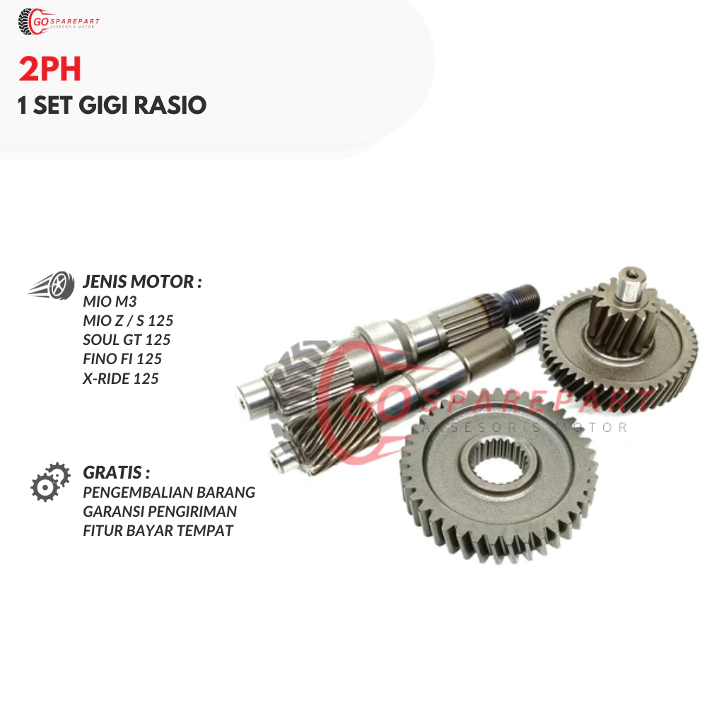 Jual (YAMAHA) 1 SET KOMPLIT GIGI RASIO MIO M3 2PH / AS PULLY MIO Z / S ...