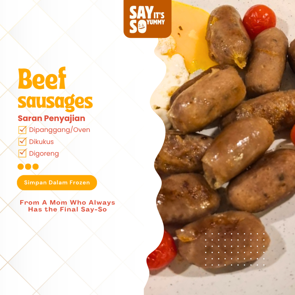 Jual Beef Sausages by Say So | Sosis Daging Sapi | Homemade Frozen Food ...