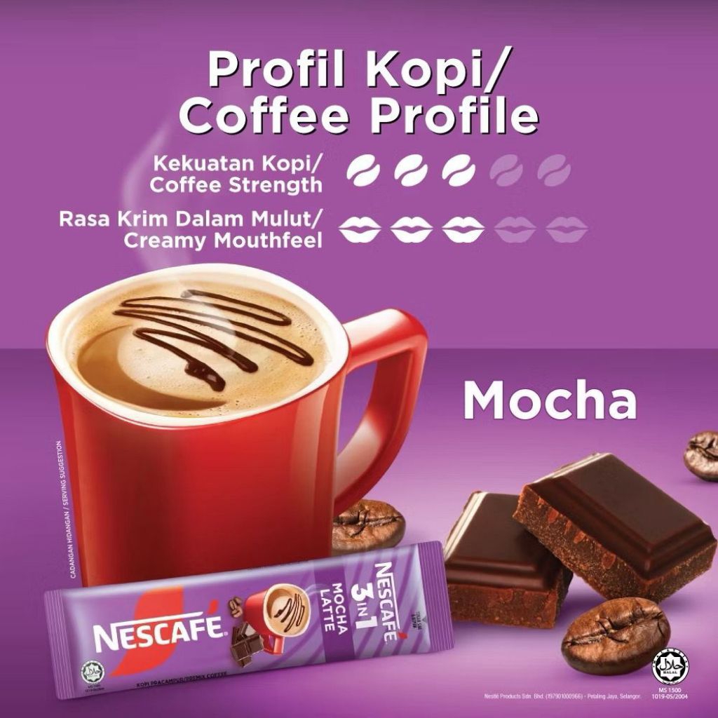 Jual NESCAFE 3IN1 MOCHA LATTE SACHET 25G | Shopee Indonesia