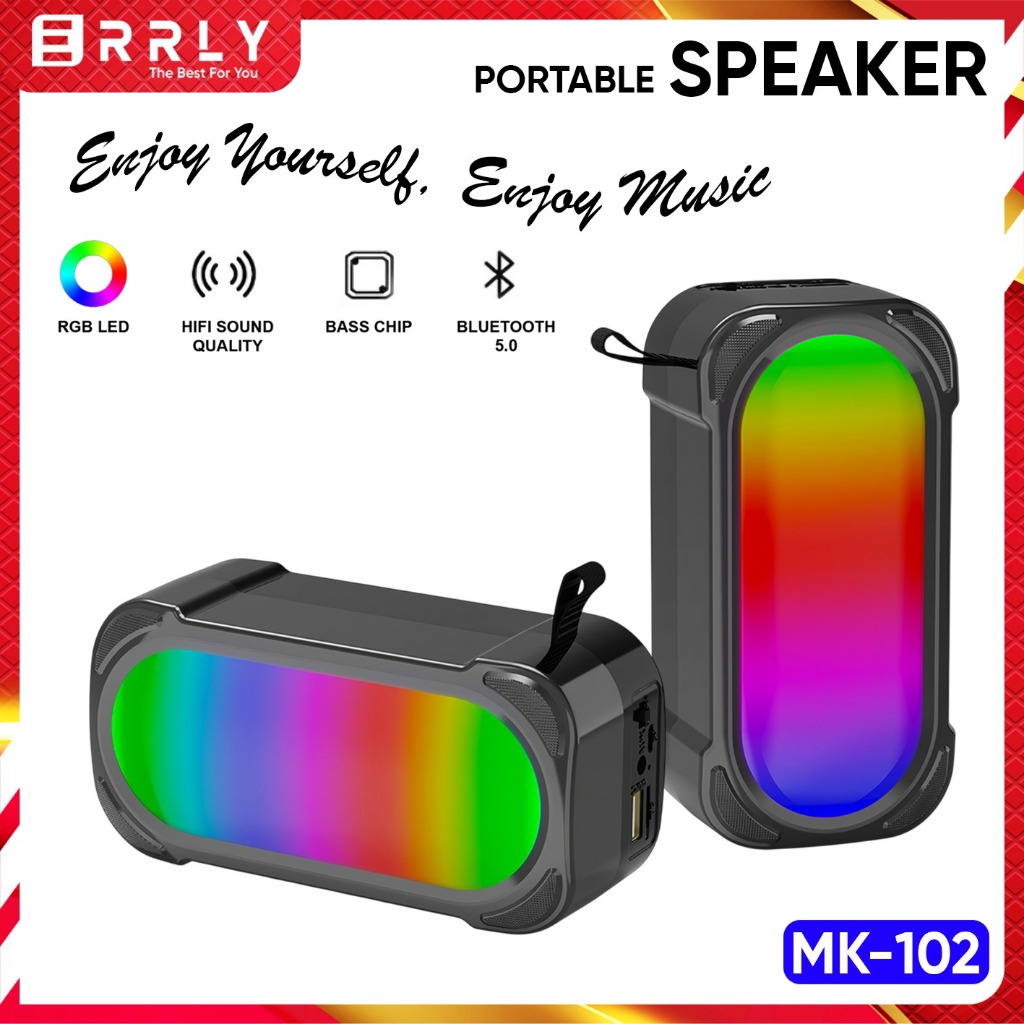 Jual MK102 Speaker Bluetooth LED RGB Lighting Speakers Portable ...