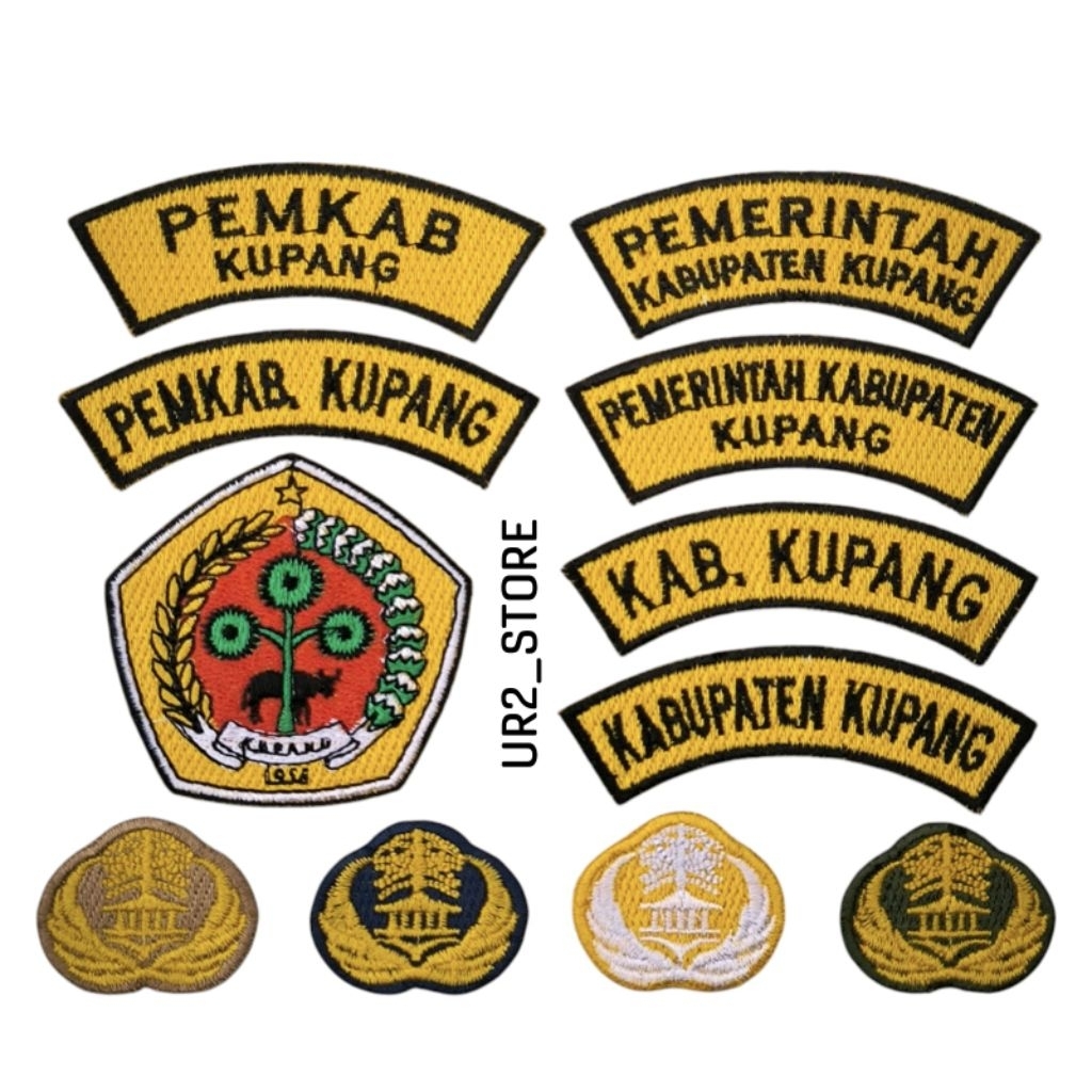 Jual BORDIR BADGE EMBLEM ATRIBUT ASN PNS LOGO KABUPATEN KUPANG | Shopee ...