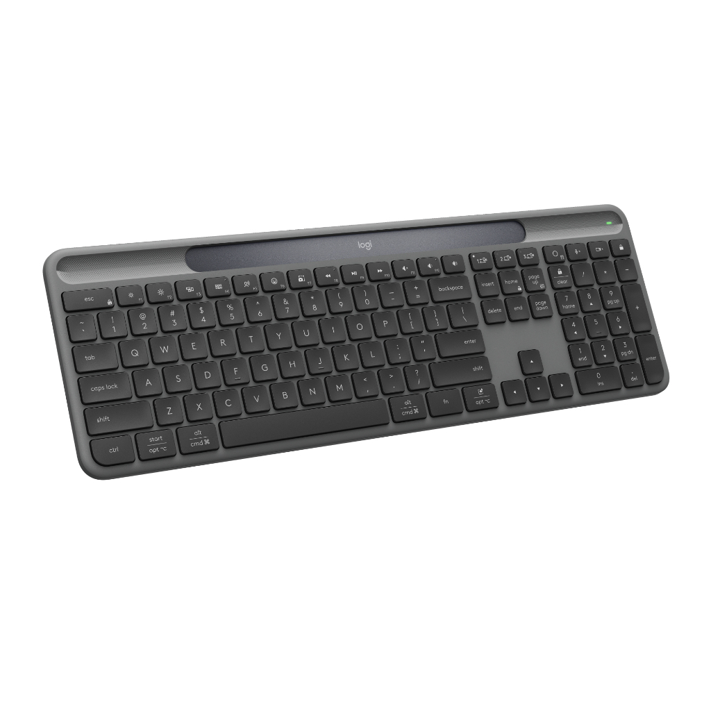 Logitech Signature Slim Solar+ Keyboard Wireless Bertenaga Surya dan Cahaya Buatan, Baterai Tahan Lama yang dapat bertahan hingga 10 tahun, Tombol yan (2)