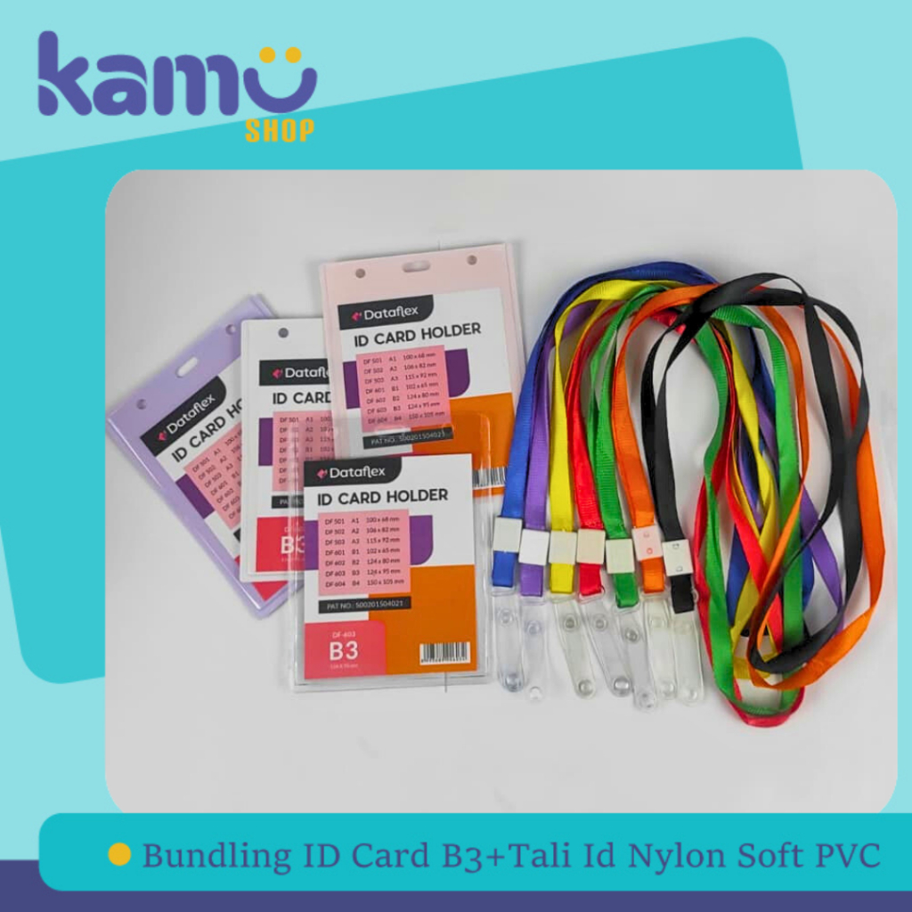 Jual Bundling 40Pcs ID Card B3 + 40Pcs Tali ID Card Nylon Soft PVC ...