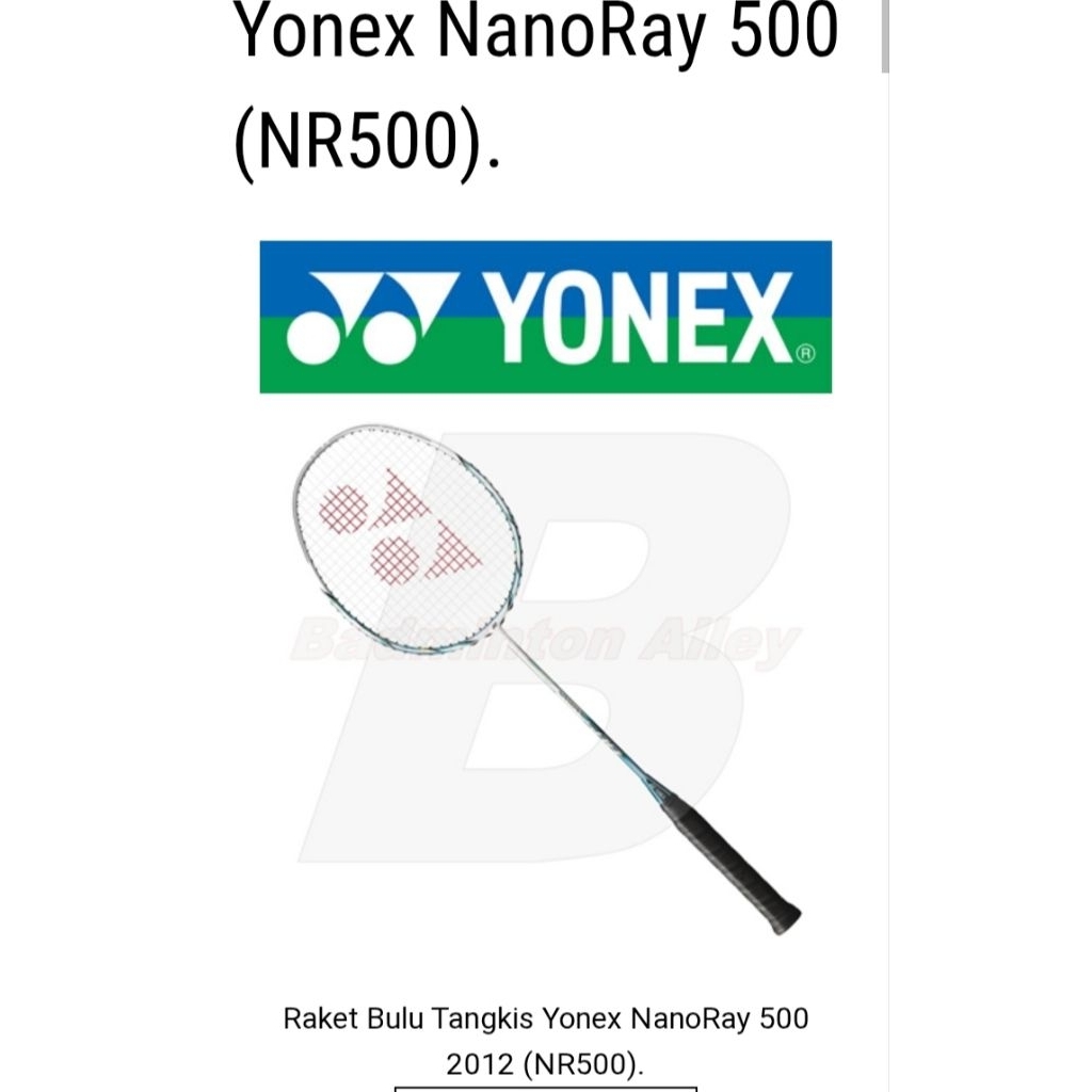 Jual YONEX NANORAY 500 KUALITAS PRODUK ORIGINAL JAPAN | Shopee