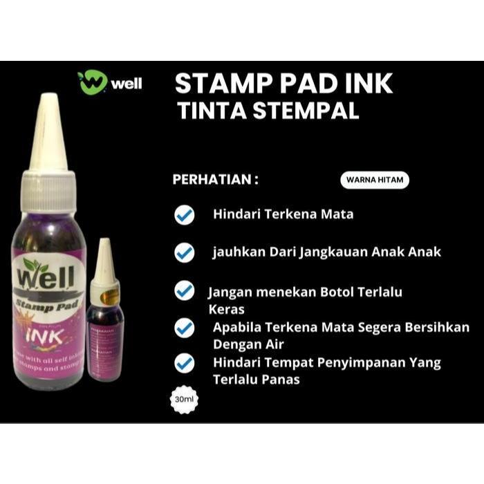 Jual Tinta Stampel INK Well Stamp Pad Ink Refill Isi Ulang Bak Tinta ...