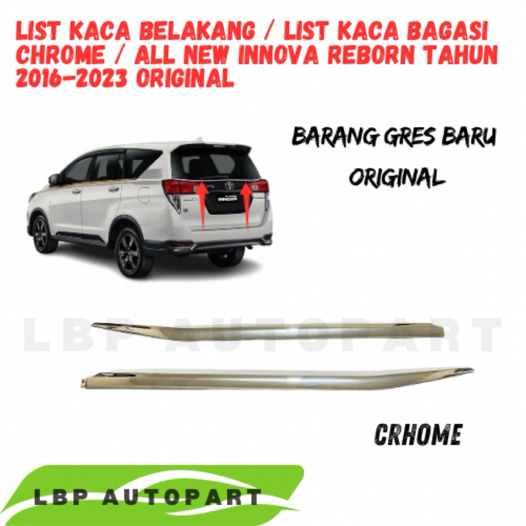 Jual List Kaca Belakang / List Kaca Bagasi Chrome / All New Innova ...
