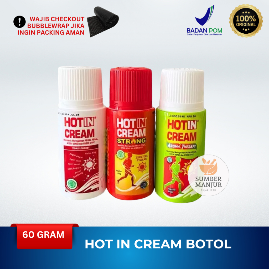 Jual HOT IN CREAM BOTOL 60ML ALL VARIAN | Shopee Indonesia