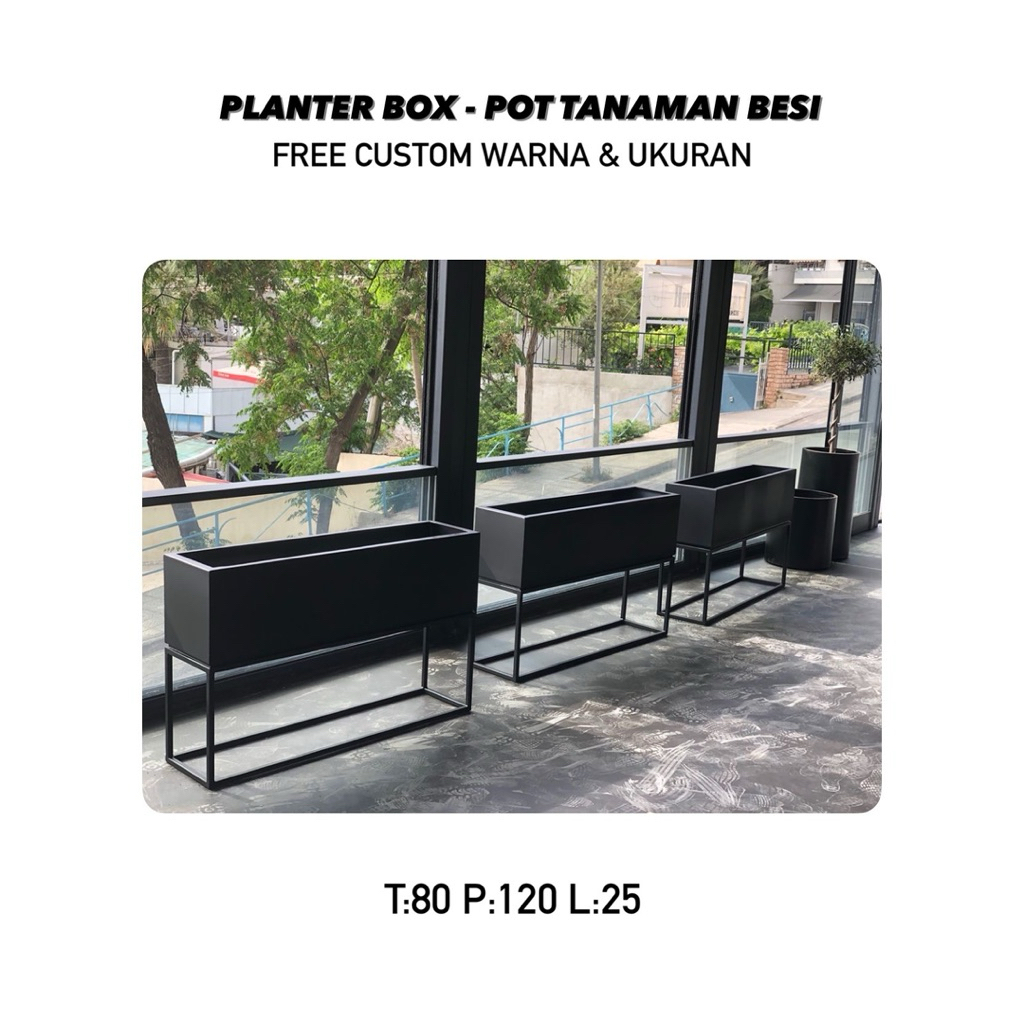 Jual STANDING PLANTER BOX - POT TANAMAN BESI | 80x120x20 | Shopee Indonesia