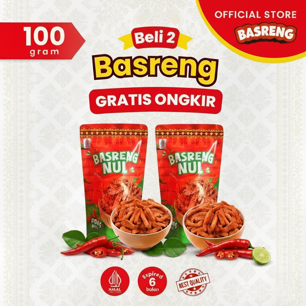 Jual Basreng NUL – Basreng Kering Pedas | Cemilan Murah Viral 100gr ...