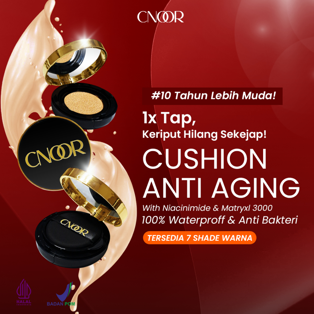 Jual [NEW] Cushion Glowing Anti Aging Mencerahkan Tahan Lama Plus SPF ...