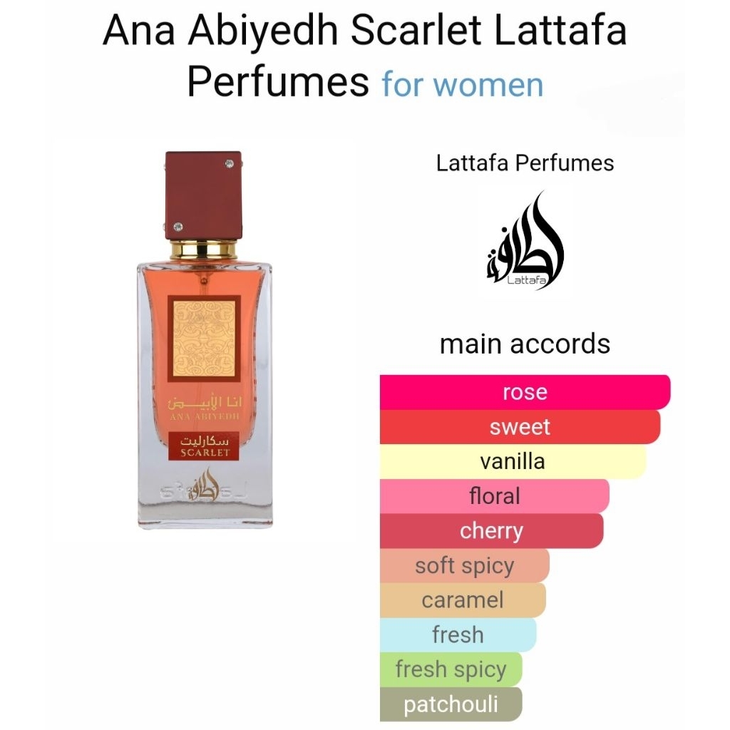 Jual Ana abiyedh scarlet lattafa (60ml)original | …