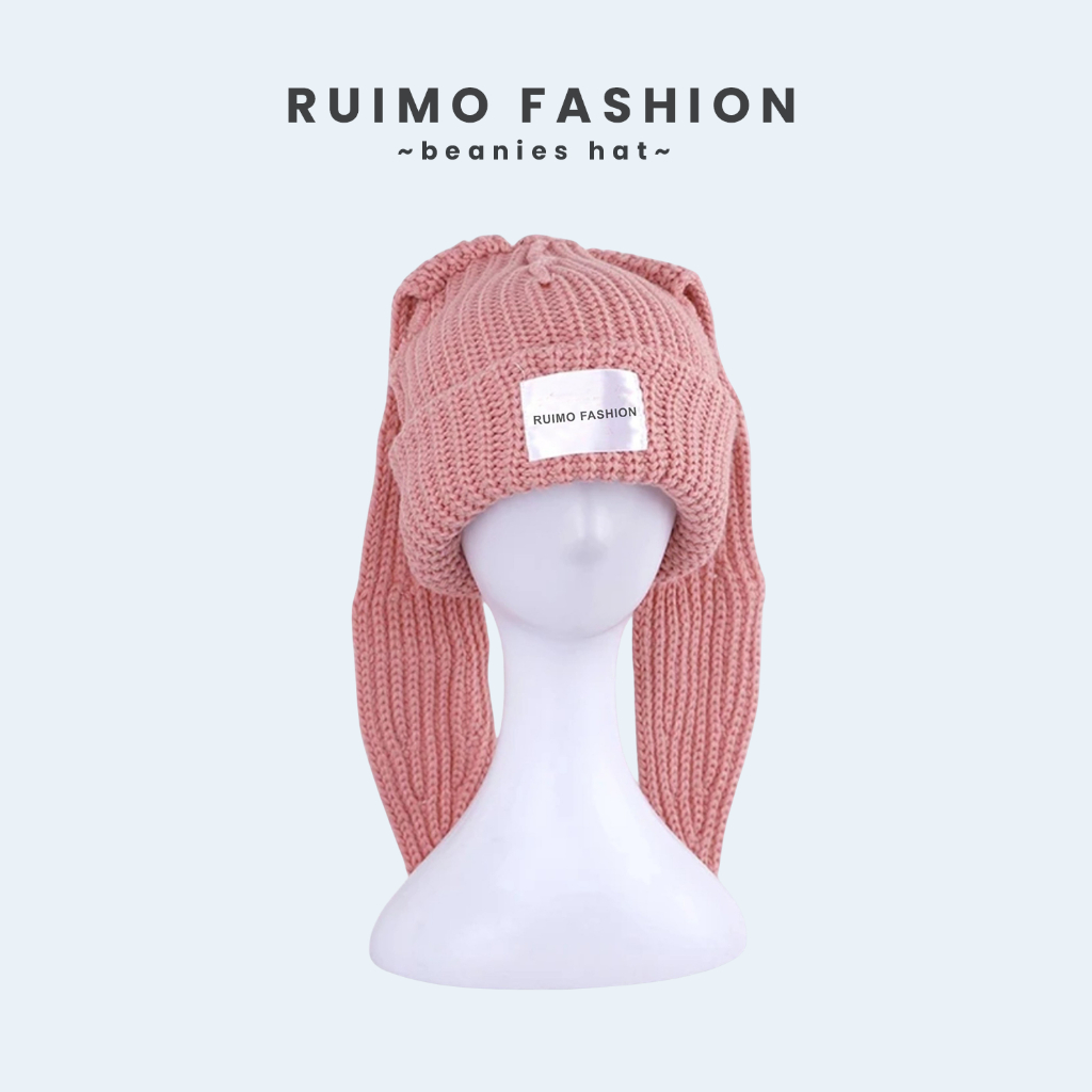 Jual Ruimo Topi K-POP Rajutan Karakter Telinga panjang Model Terbaru D ...