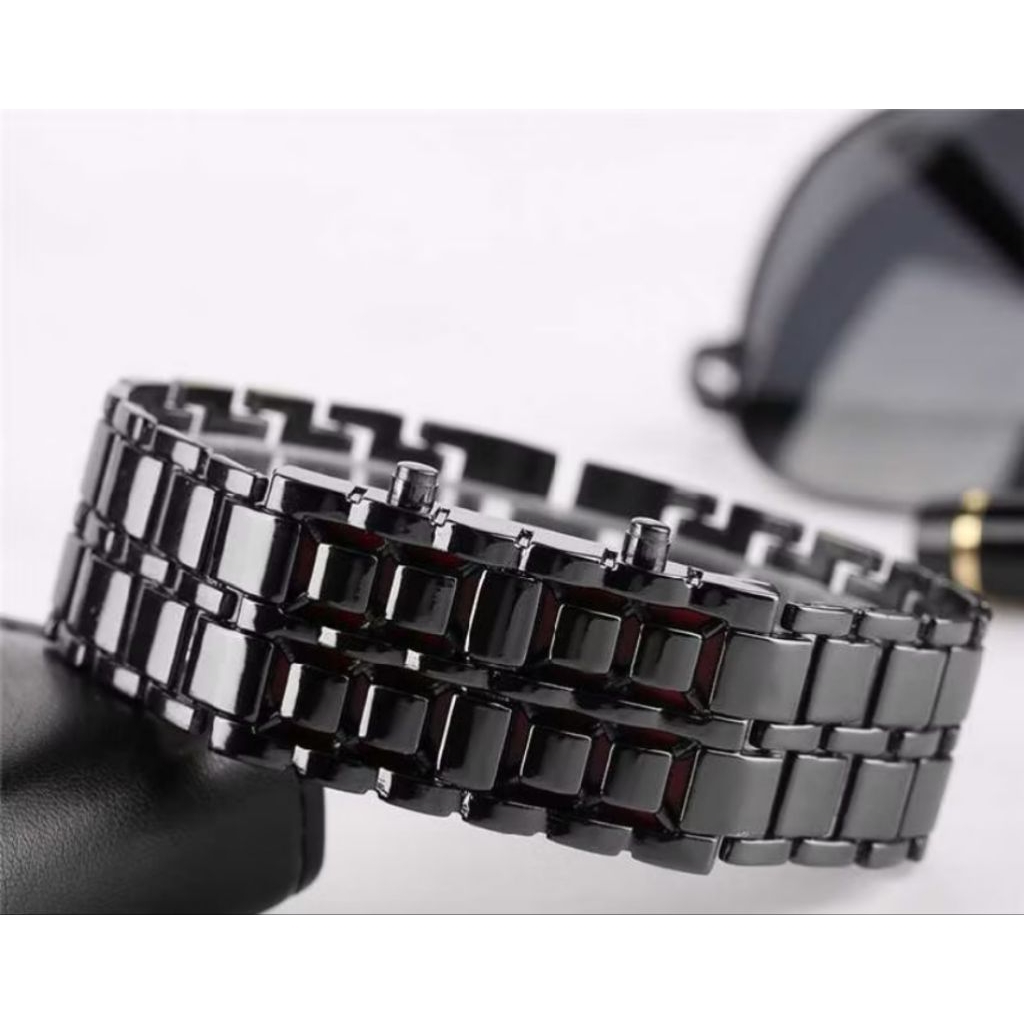 Jual Jam tangan LED Digital Lava Chain Stainless Steel Uniseks ...