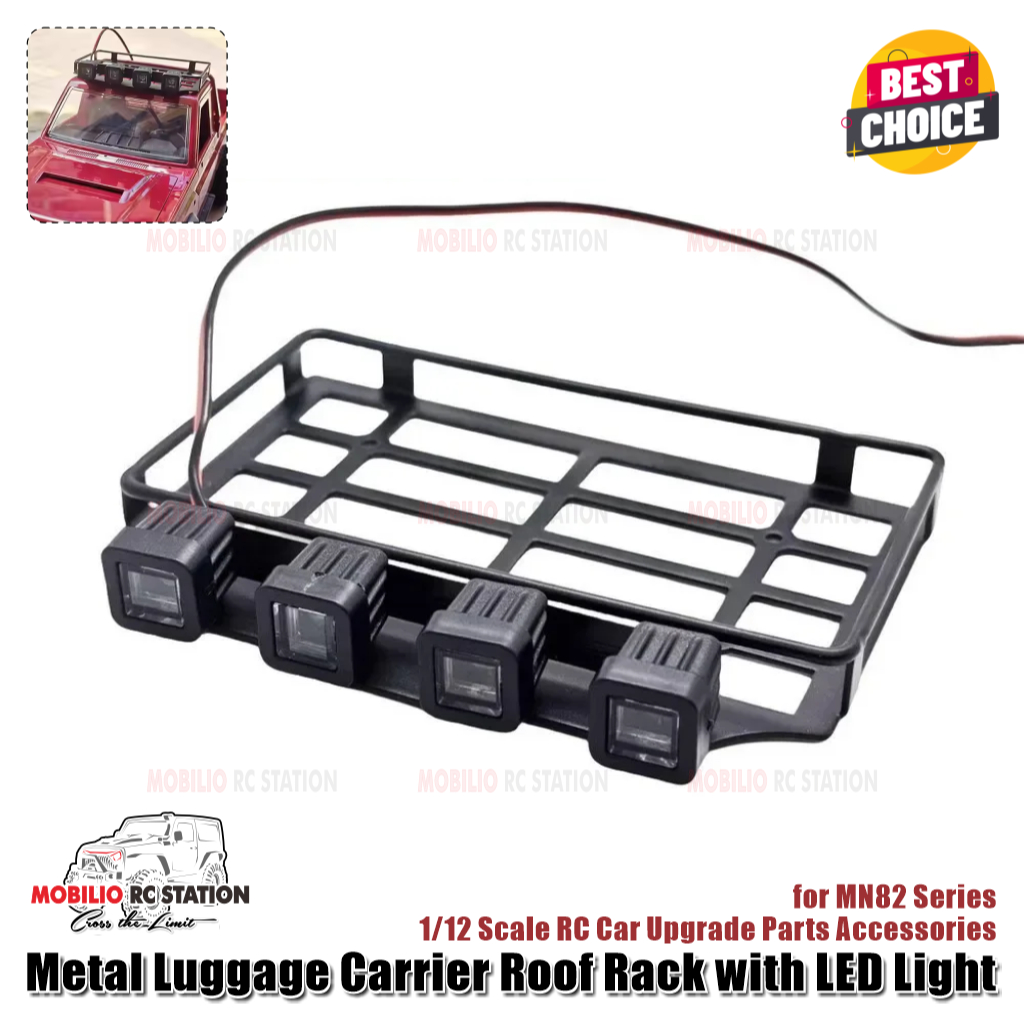 Porte-bagages métal LED pour RC MN90 MN90K 1/12, simulation (Noir). | Leroy Merlin