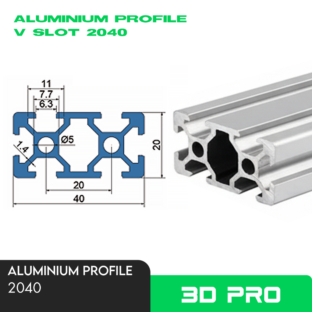 Jual Aluminium Profile V Slot 2040 20 Series CNC Frame Extrusion ...