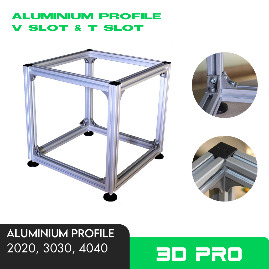 Jual Aluminium Profile 2020 3030 4040 Series Extrusion Profile Frame T ...