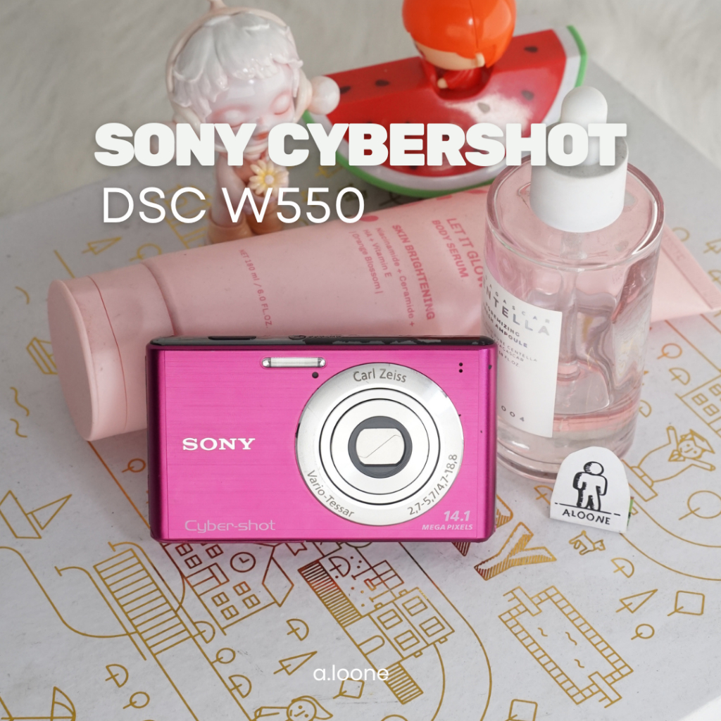 Jual SONY CYBER-SHOT DSC-W550 PINK DIGICAM — KAMERA POCKET SLIM