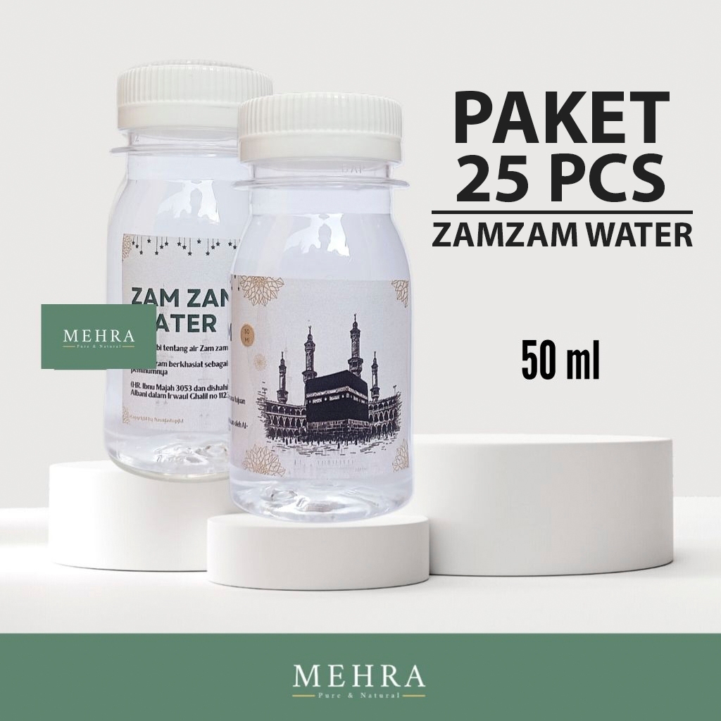 Jual PAKET 25 BOTOL AIR ZAMZAM 50 ml / ZAM ZAM WATER ASLI ORIGINAL 50 ...