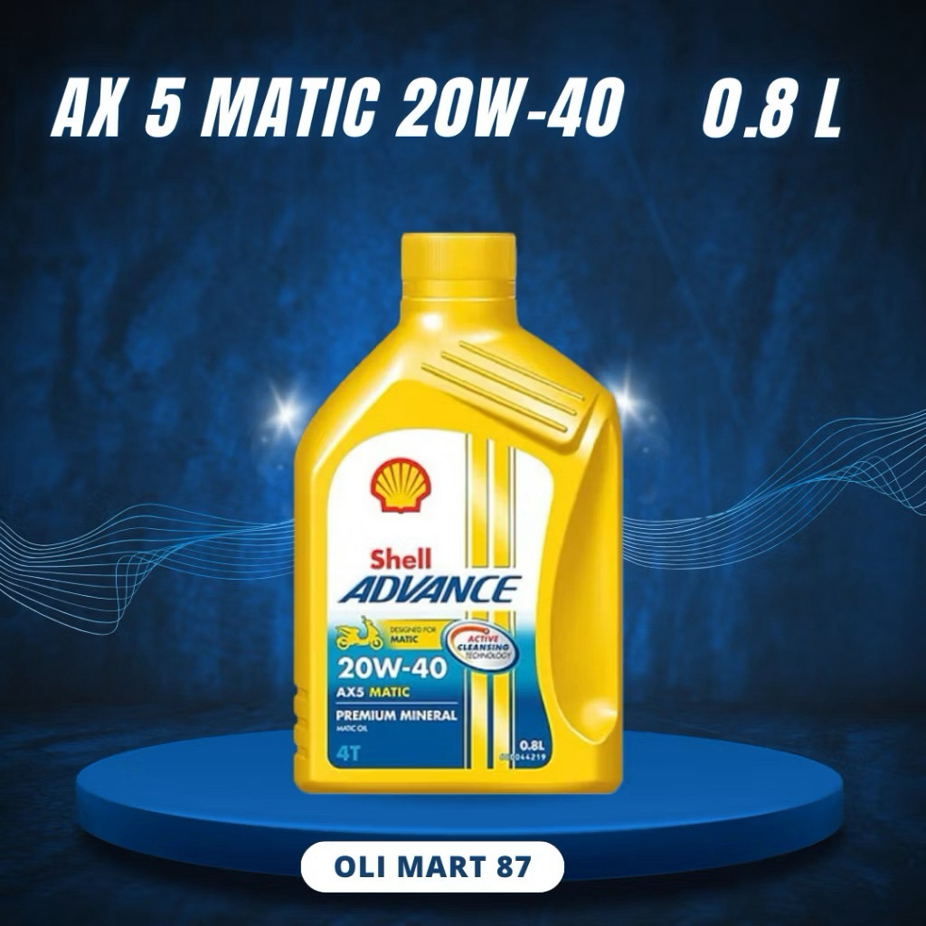 Jual Oli Motor Shell Advance AX5 Matic (Scooter) 20W-40 0.8L / Oli ...