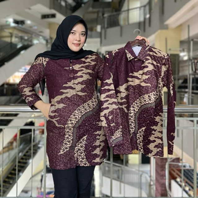 Jual Baju Batik Tunik Bahan Katun Halus Batik Couple Batik Full Lapisan ...