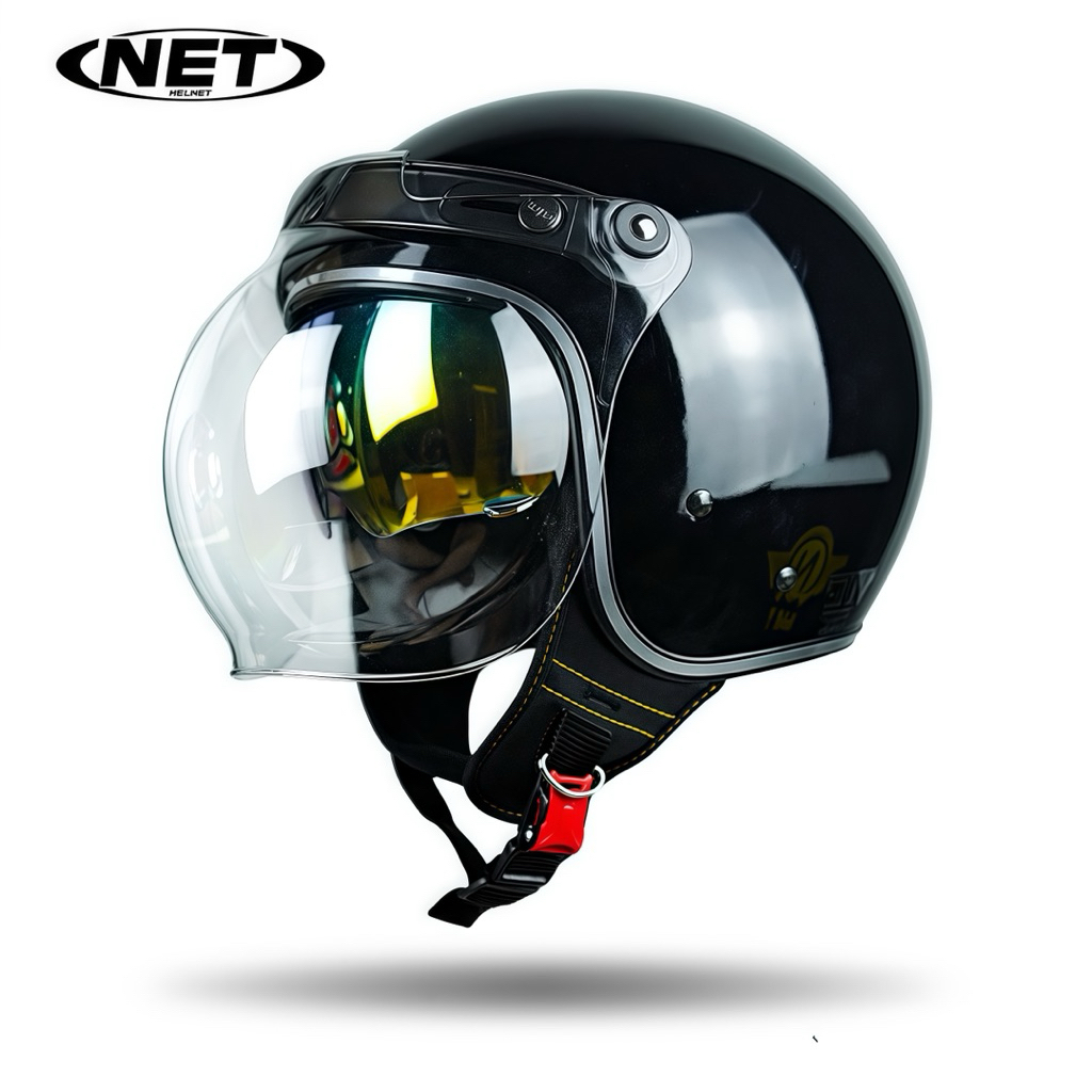 Jual Helm Bogo NET Retro BTS Double Visor Original SNI | Shopee Indonesia