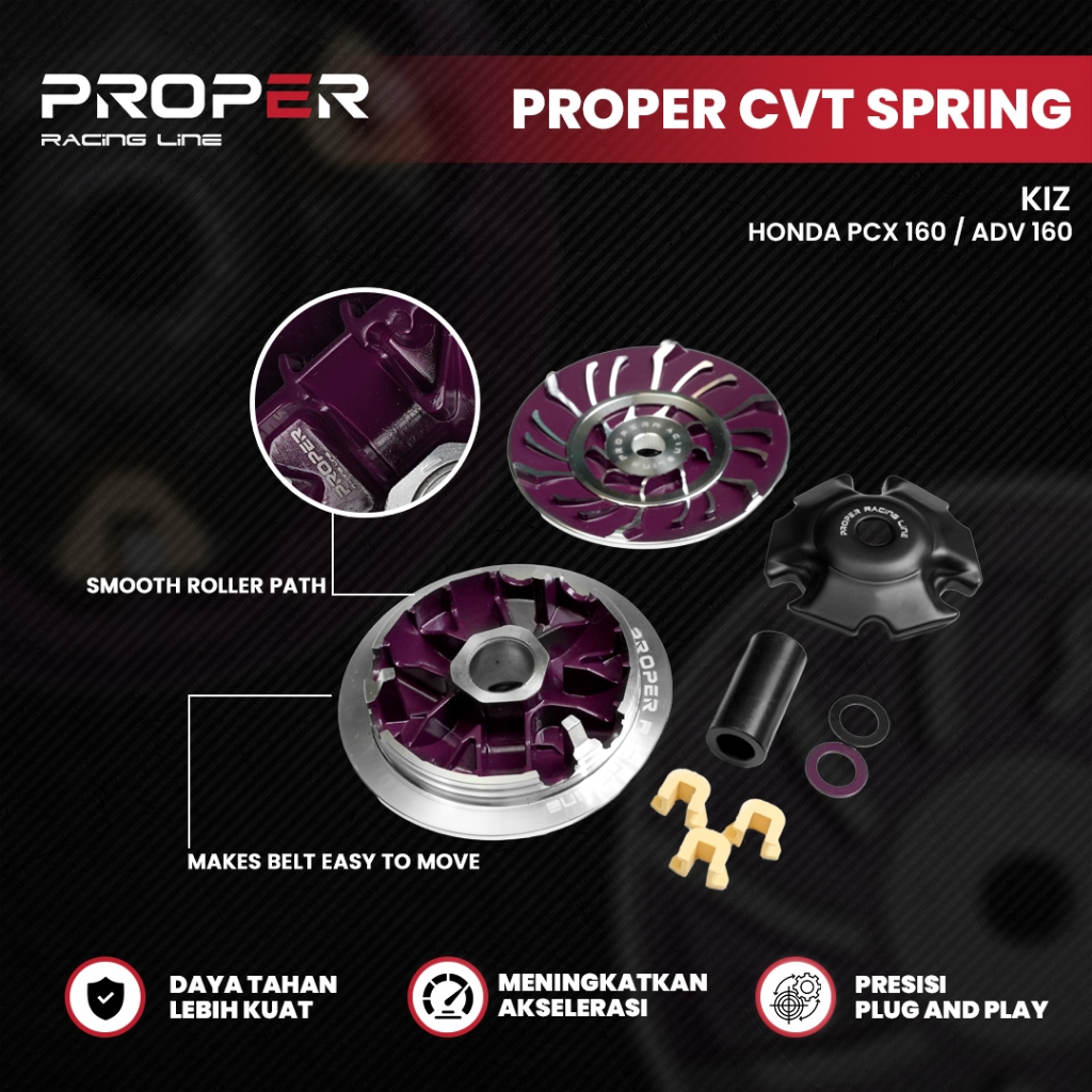 Jual PROPER RACING LINE PULLEY SET K1Z PCX 160 VARIO 160 ADV 160 STYLO ...