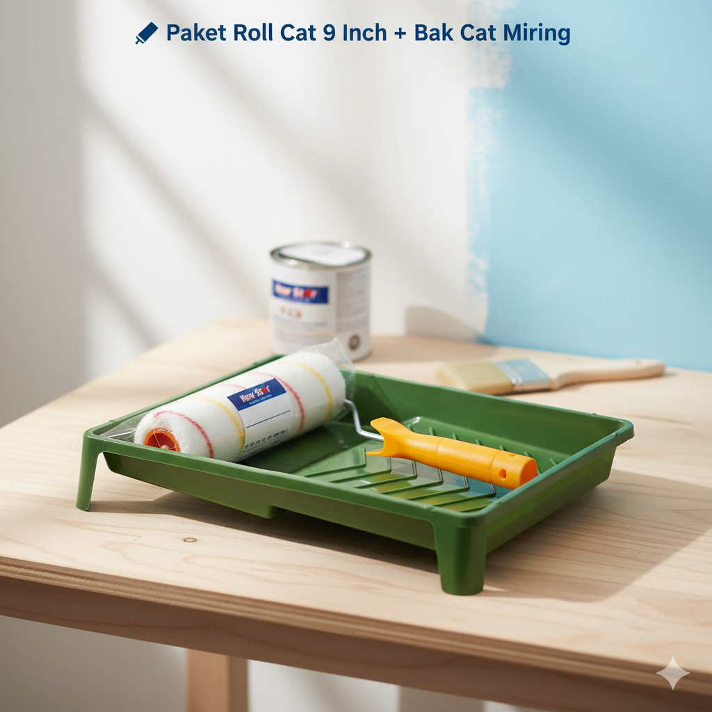 Jual PAKET BAK CAT + KUAS ROLL 9inch kualitas SUPER Peralatan Mengecat ...