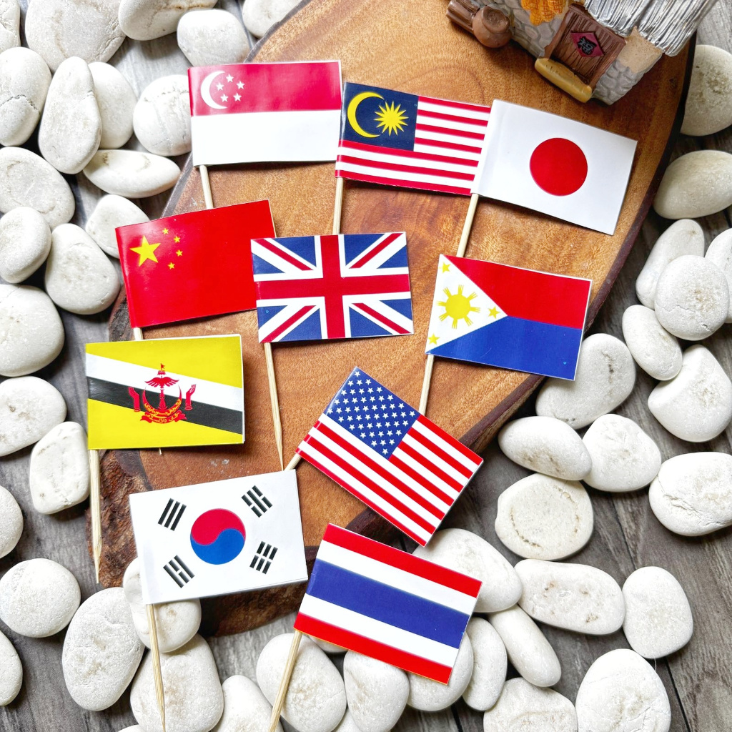 Jual Flags of The World Bendera Flag Negara Cake Topper Cupcake Pudding ...