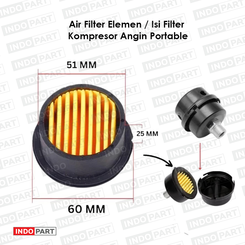 Jual Isi Filter Kompresor Angin Portable Elemen Filter Udara Kompresor ...
