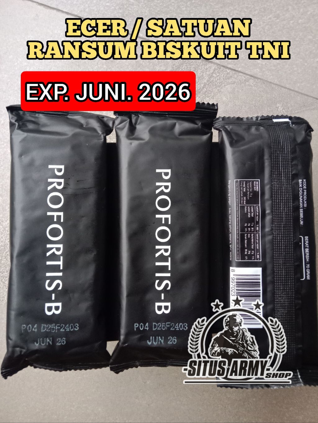 Jual RANSUM BISCUIT TNI. ECER 1 PCS BISKUIT TNI. FITBAR TNI BISKUIT ...