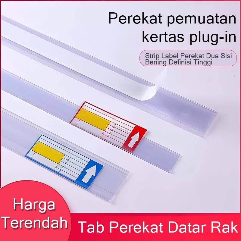 Jual 10pcs Price Rail Double Tape 90cm Label Harga Minimarket Adhesive ...