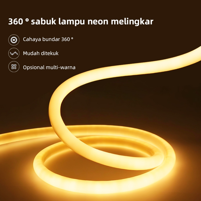 Jual Lampu Strip LED NEON FLEX 360 Bulat Tahan Air,Dilengkapi Dengan ...
