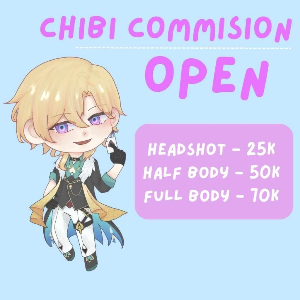 Jual Open | Chibi commision / Jasa gambar chibi / Ilustrasi digital ...