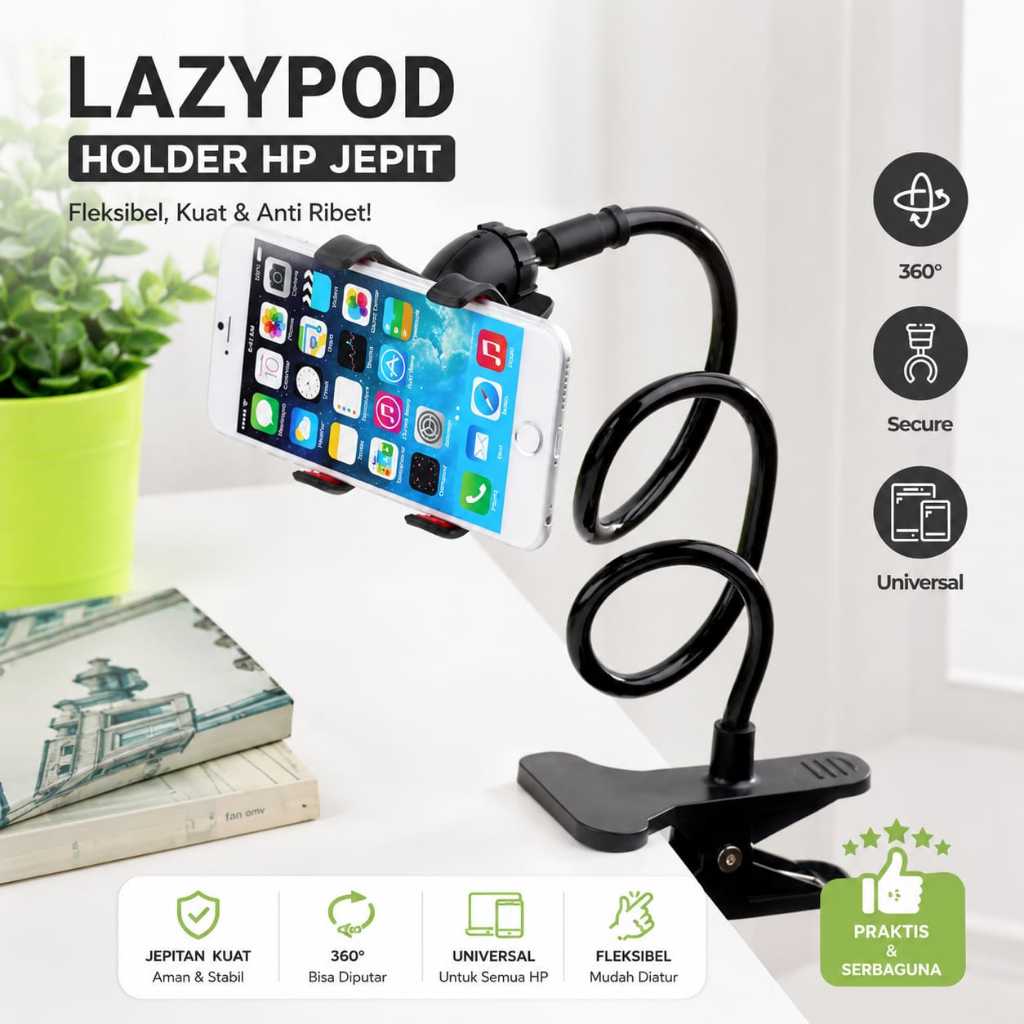 LAZYPOD JEPIT HOLDER HP UNIVERSAL FLEXIBLE