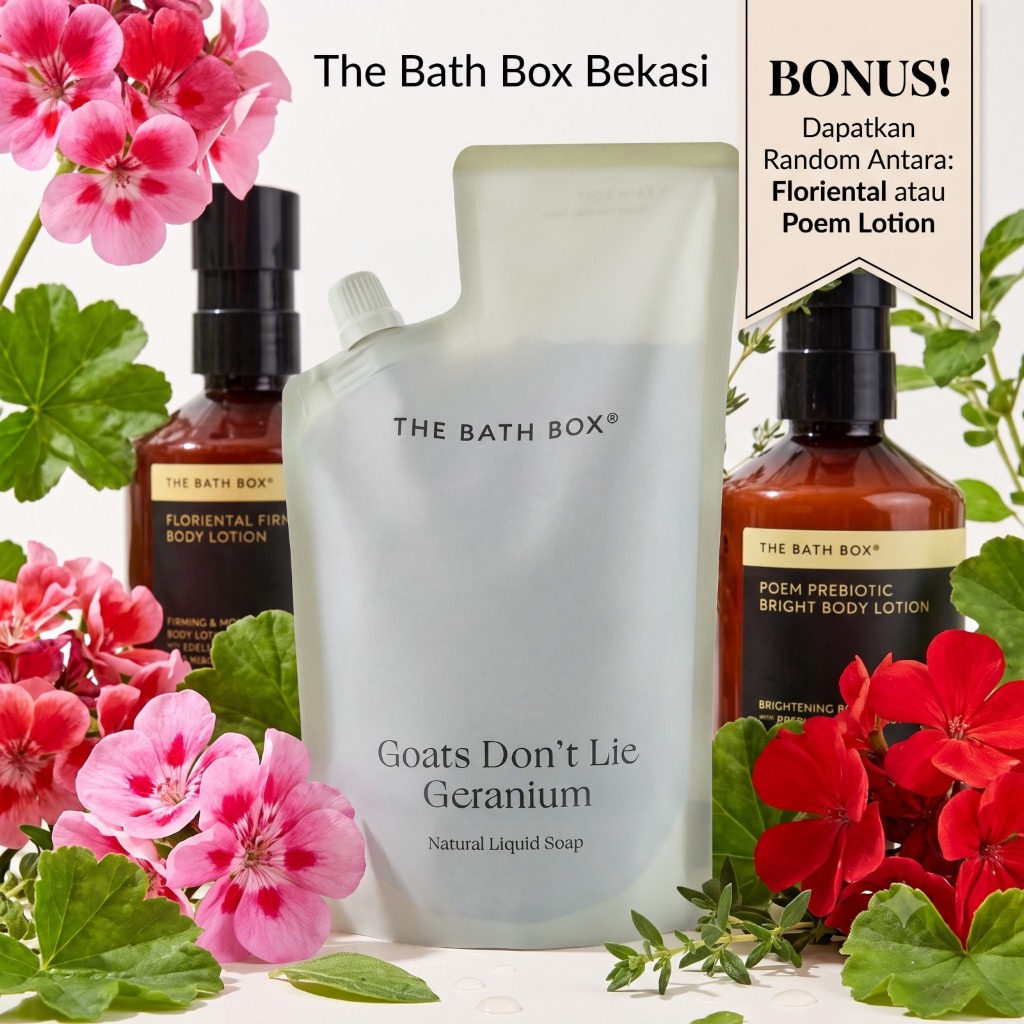 The Bath Box GDL Goats Dont Lie Geranium 500 ml ORIGINAL Bekas Luka Liquid Mandi Soap